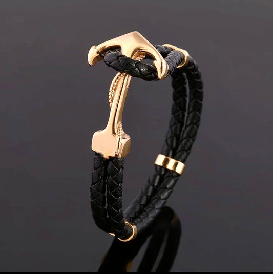 Men's Stainless Steel Genuine Bracelet-DavidSonWatches.com